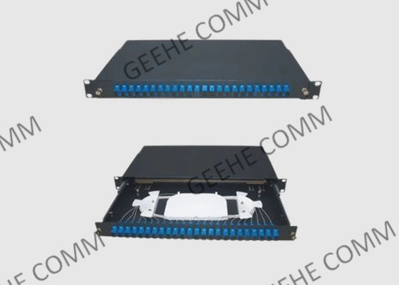 SC UPC 어댑터들과 1U 쉬운 슬라이딩 표준 OS2 섬유 플러그반