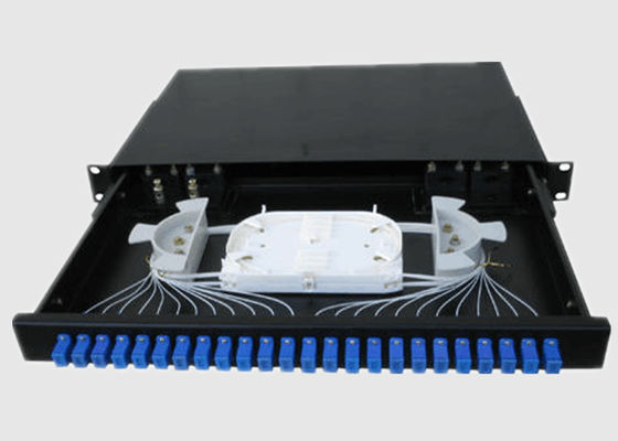 어댑터와 FTTH 1U 19 인치 24 공항 섬유 플러그반