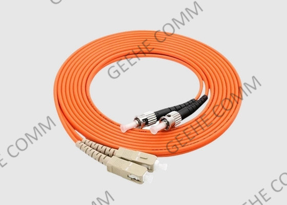 3M ST / SC 두 부분으로 된 멀티 모드 광섬유 패치 케이블 오렌지 50/125 OM2 3.0 밀리미터