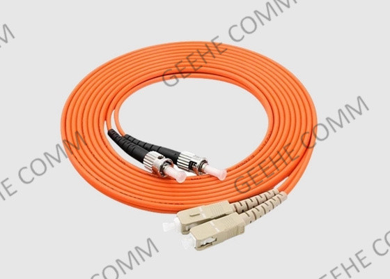 3M ST / SC 두 부분으로 된 멀티 모드 광섬유 패치 케이블 오렌지 50/125 OM2 3.0 밀리미터