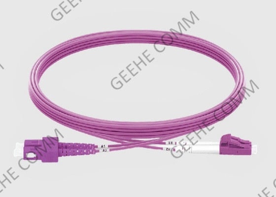 LC에 대한 20M 두 부분으로 된 다중 모드 PVC (OFNR) 2.0MM 섬유 패치 케이블 SC