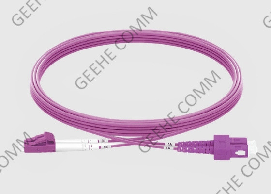 LC에 대한 20M 두 부분으로 된 다중 모드 PVC (OFNR) 2.0MM 섬유 패치 케이블 SC