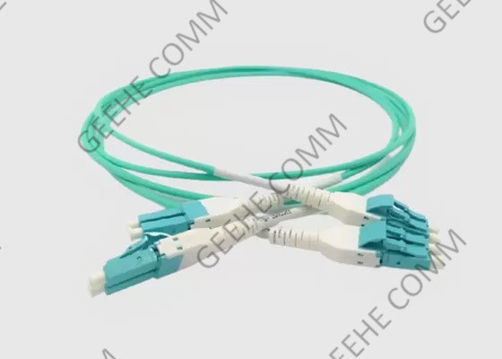 다중 모드 이중 LC/LC Uniboot 50 마이크론 Aqua OM4 패치 코드