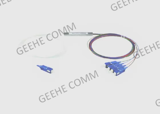 1x4 작은 모듈 900μm SC / UPC LZSH 단일모드 광섬유 Ｙ 분배기