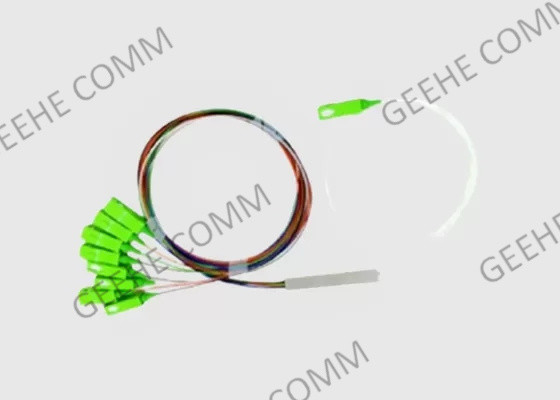 단일모드 스틸 튜브 1x8 SC / APC 작은 광섬유 PLC 분배기 0.9 밀리미터