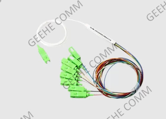 단일모드 스틸 튜브 1x8 SC / APC 작은 광섬유 PLC 분배기 0.9 밀리미터