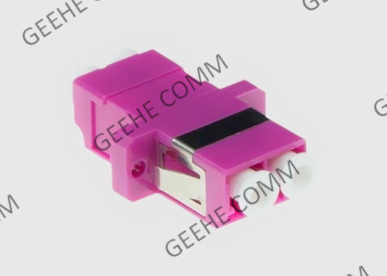 LC/UPC 광섬유 케이블 어댑터 쌍신회로 MM OM4 플랜지 바이올렛 Mikrolink OM4 섬유