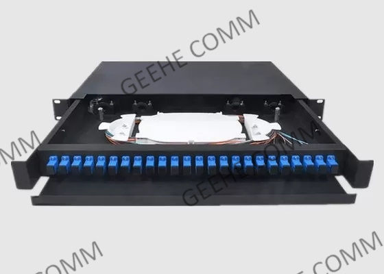 24 공항 LC 접속 트레이 19 인치 1U 선반 장착 섬유 플러그반