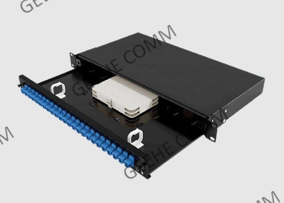 19 " 랙은 광섬유 플러그반 공항 SM 두 부분으로 된 어댑터들을 24명 탑재했습니다