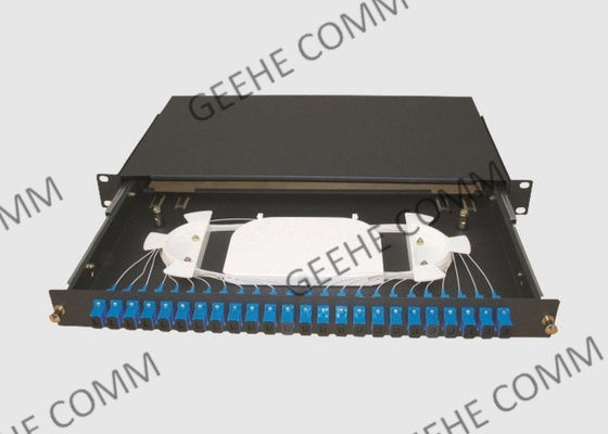 SC UPC 어댑터들과 1U 쉬운 슬라이딩 표준 OS2 섬유 플러그반