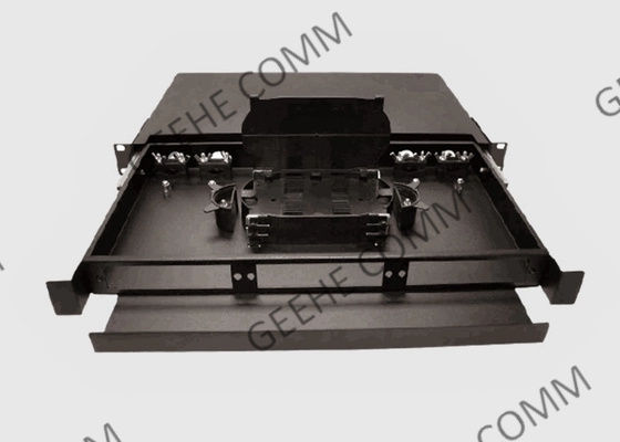 1 RU 12 공항 단일모드 LC-UPC 선반 장착 패치와 접합 패널 900 um 땋아 늘인 머리