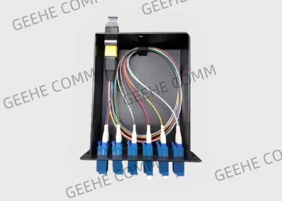 12개 섬유는 6 두 부분으로 된 LC 어댑터들 MTP / MPO 섬유 브레이크아웃 케이블 카세트를 미리 설치했습니다