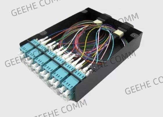 MTP / MPO 섬유 브레이크아웃 케이블 12×LC 두 부분으로 된 광섬유 교환 카세트