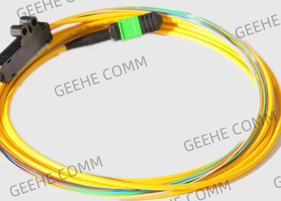 8 Ｘ LC 섬유 브레이크아웃 케이블에 대한 한 개의 방식 2.0MM 40G MPO