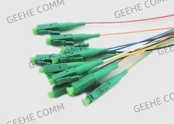 12개 입지 OS2 표준 LC APC 9/125μm 광섬유 땋아 늘인 머리