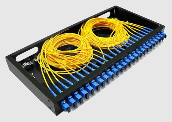 어댑터와 FTTH 1U 19 인치 24 공항 섬유 플러그반