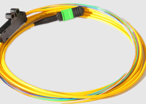 8 Ｘ LC 섬유 브레이크아웃 케이블에 대한 한 개의 방식 2.0MM 40G MPO
