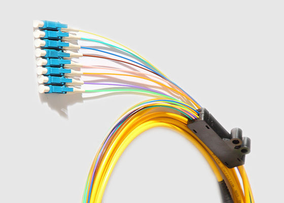 8 Ｘ LC 섬유 브레이크아웃 케이블에 대한 한 개의 방식 2.0MM 40G MPO