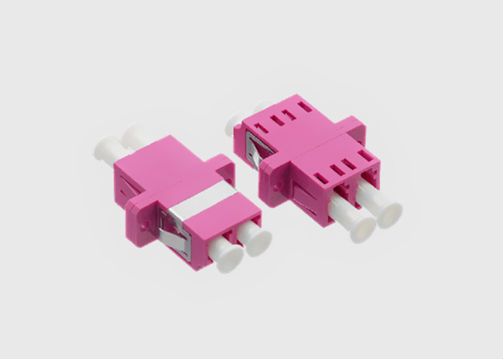 LC/UPC 광섬유 케이블 어댑터 쌍신회로 MM OM4 플랜지 바이올렛 Mikrolink OM4 섬유