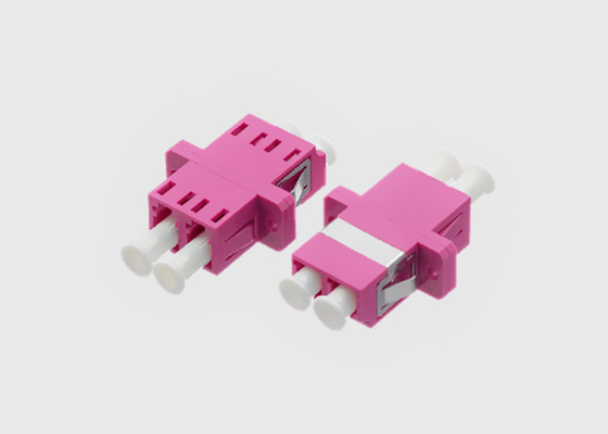 LC/UPC 광섬유 케이블 어댑터 쌍신회로 MM OM4 플랜지 바이올렛 Mikrolink OM4 섬유